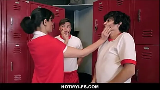 Penny Barber &mdash;  MILF Gym Coach &mdash;  Gets Fucked by Two Teens