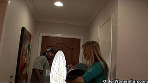 Busty milf Nicole Moore gets cum coated