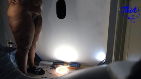 Blindly submitted whore in Texas - Amateur homemade gloryhole dark cougar sex in hidden room part one