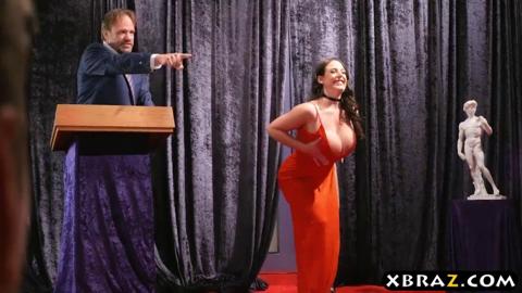 Milf with big breasts up for bid, then doubly penetration