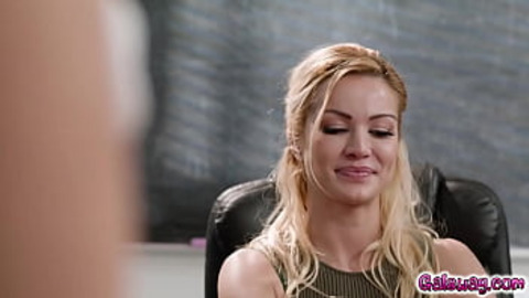 Sophia Locke and Cherry Kiss pleasure hot college guy Gal Ritchie