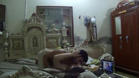 Paki Wife Screws Servant During Husband's Video Call - Blonde Episode