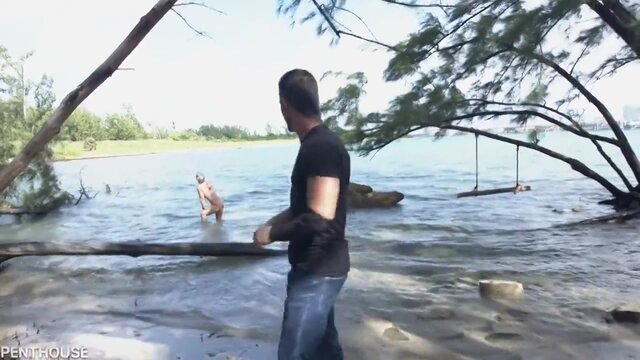 Busty MILF Casca Akashova gets fucked outdoors