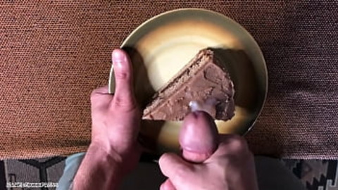 Cum Frosting Feast: Aimee Devours Cake post-BF's Cum Dump