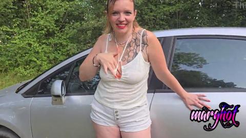 Slutty MILF Fucks Anal👌 In Car Trunk, Finishes On Hood