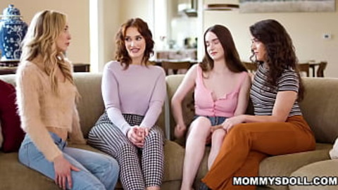 Stepmom and babysitters join Hazel Moore for a group session